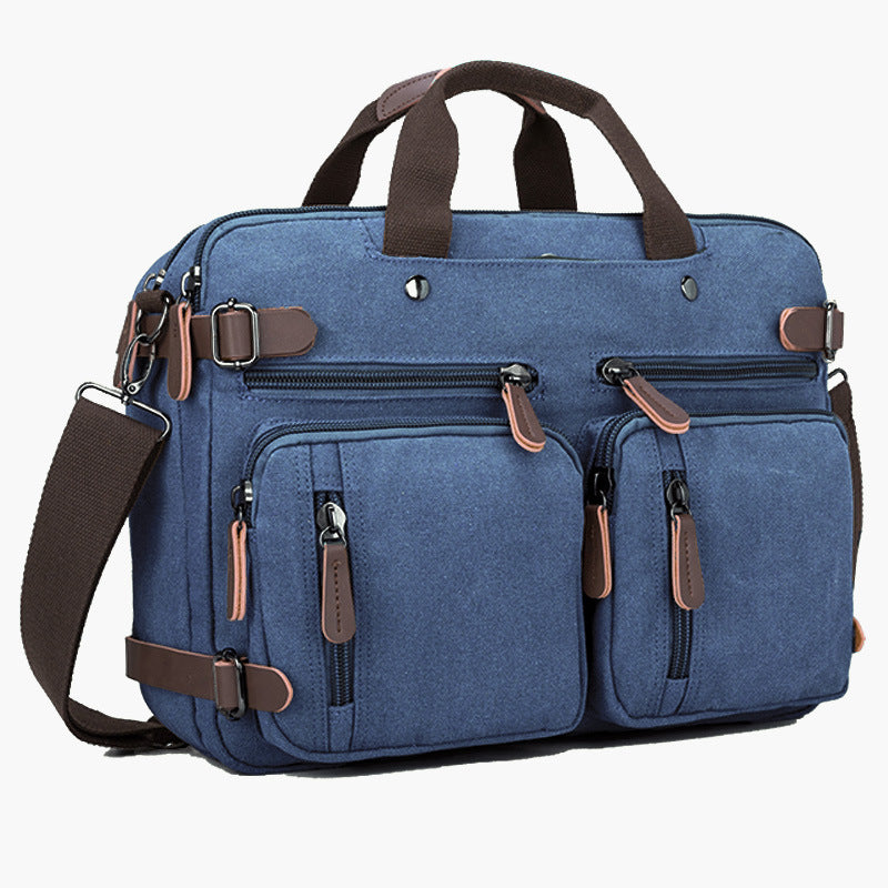 Business Canvas Leather Multifunctional Portable Large Capacity Leisure Backpack
