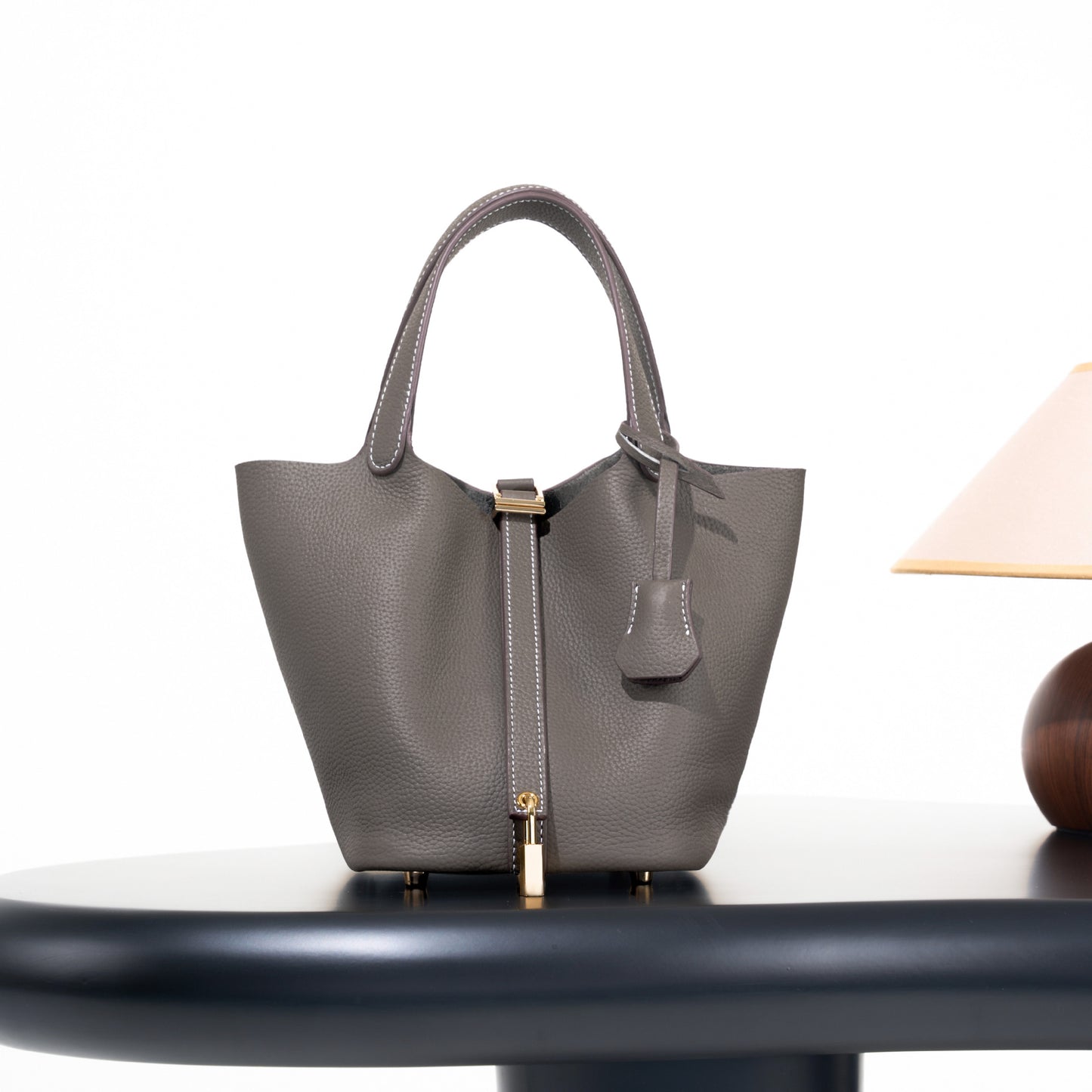 Classic First Layer Cowhide Vegetable Basket Light Luxury High-grade Genuine Women's Messenger Bag