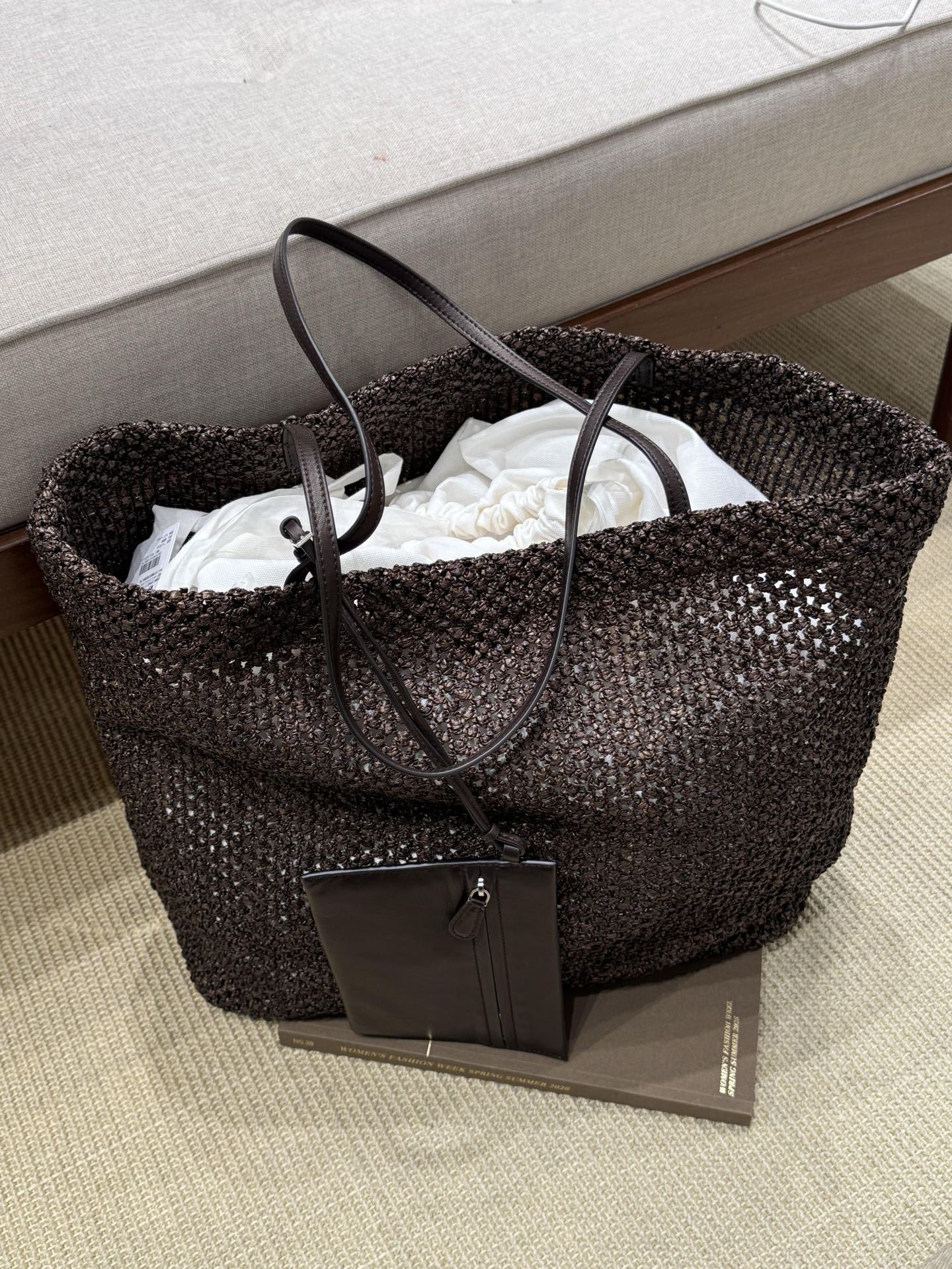 Design Retro Summer Cowhide Straw Style Women's Handbag