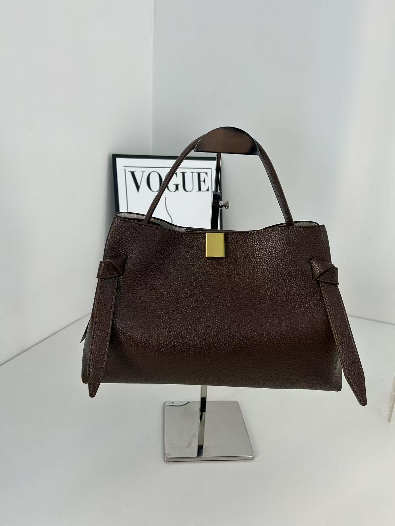 Pan-fried Meat Dumplings Authentic Leather Tactile Feel Women's Handbag