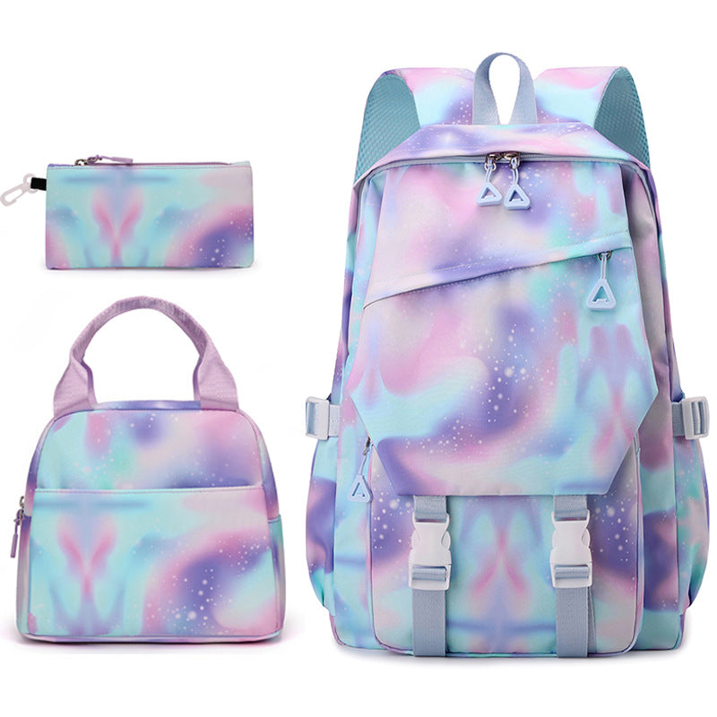 Gradient Color Fashion Lunch Pencil Early Women's Backpack