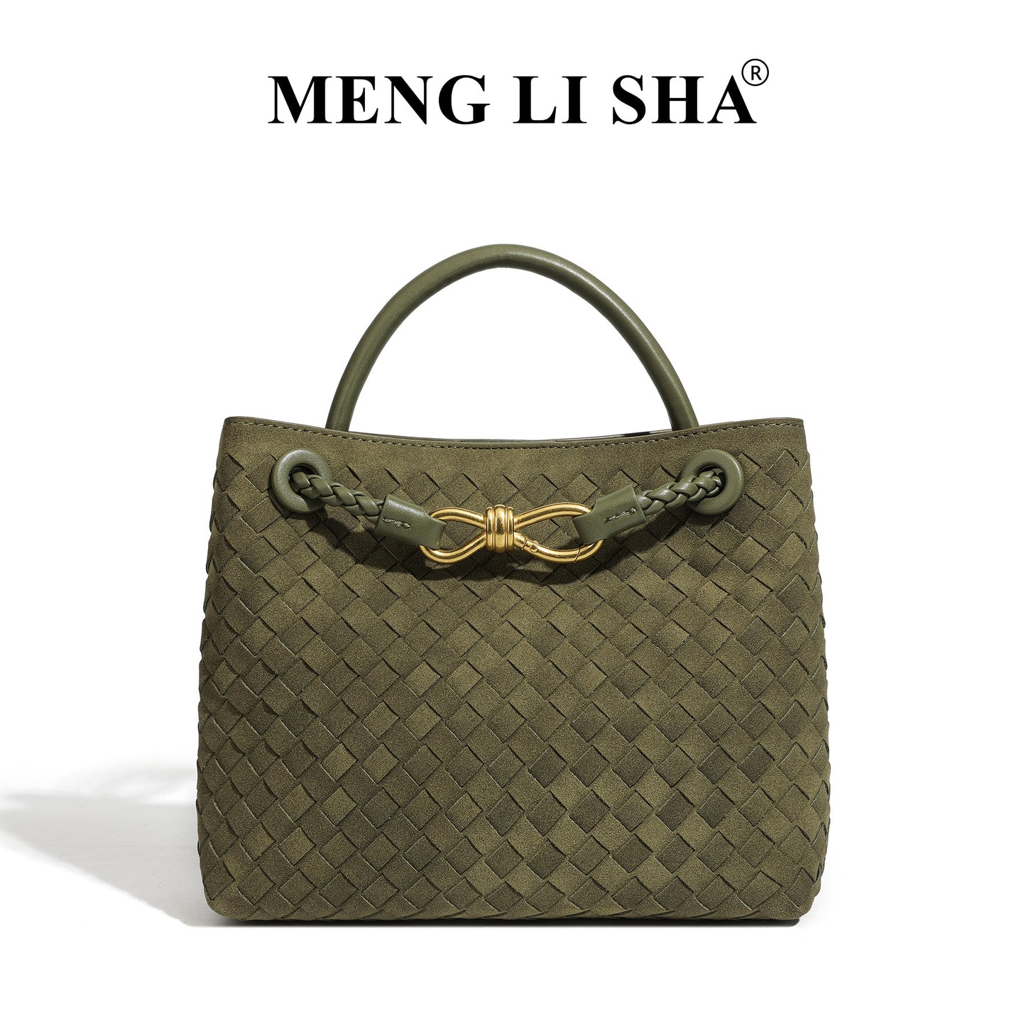 Women's Suede Hand-woven Commuter Portable Vegetable Basket Women's Handbag