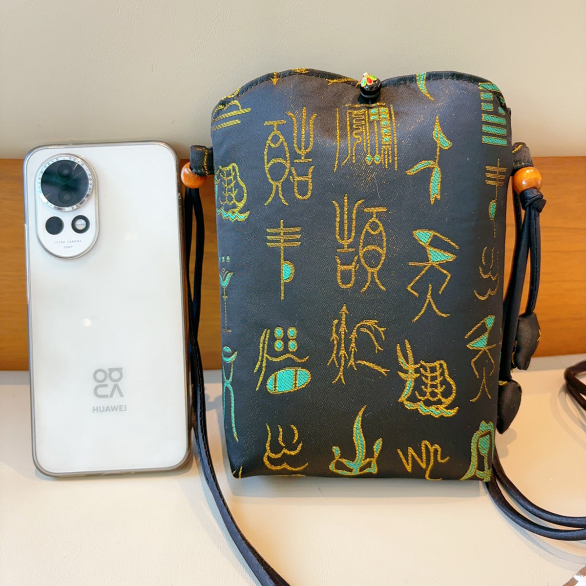 Song Dynasty Brocade Cloth Pattern Walking Phone Bags