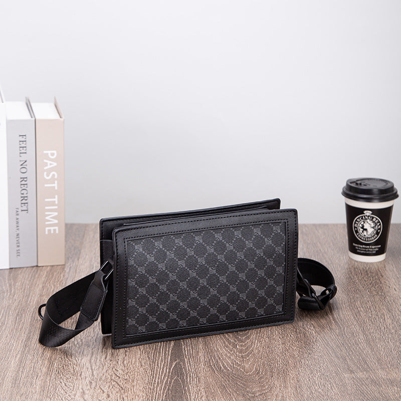 Classy Men's Rectangular Mobile Fashion Plaid Bags
