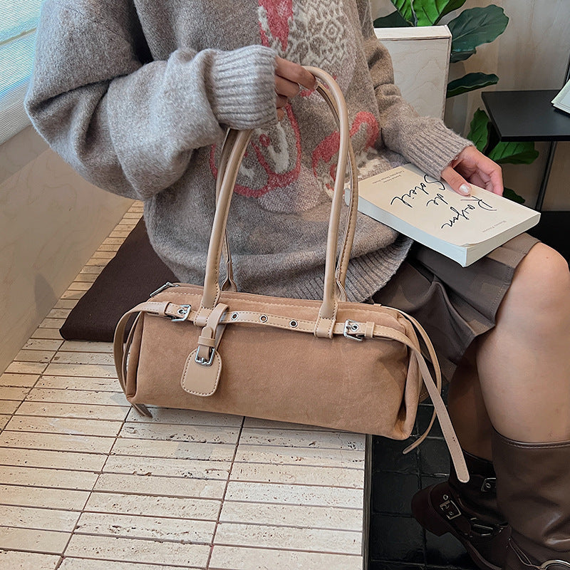 Niche Suede Mori Cute Fashion Commuter Handbags