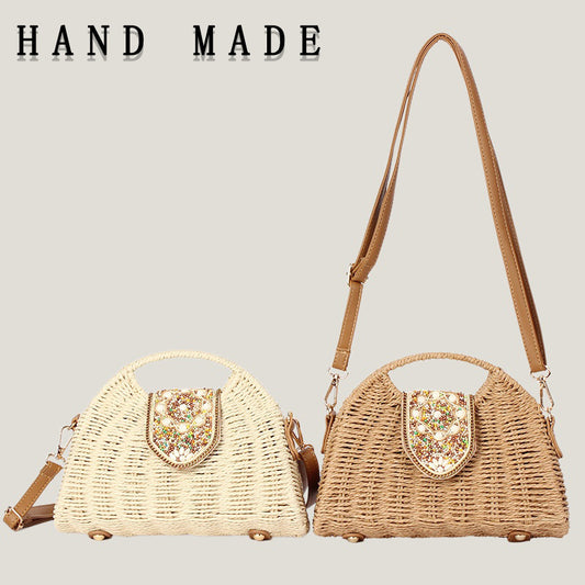 Women's Fashion Woven Advanced Texture Minority Simple Women's Messenger Bag