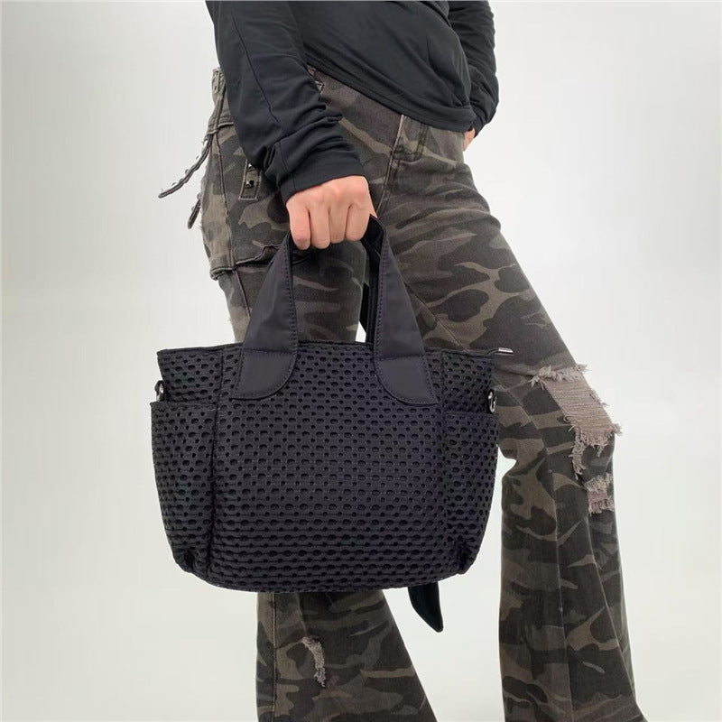 Women's Fashion Quilting Mesh Retro Patchwork Women's Handbag