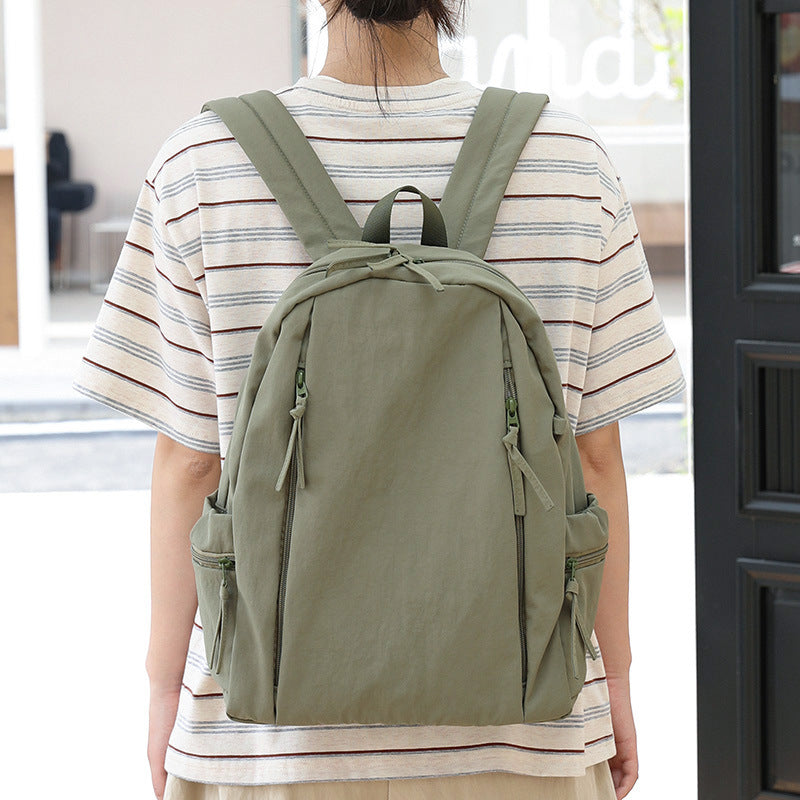 Leisure Artistic Nylon Versatile Fashion Solid Color Women's Backpack