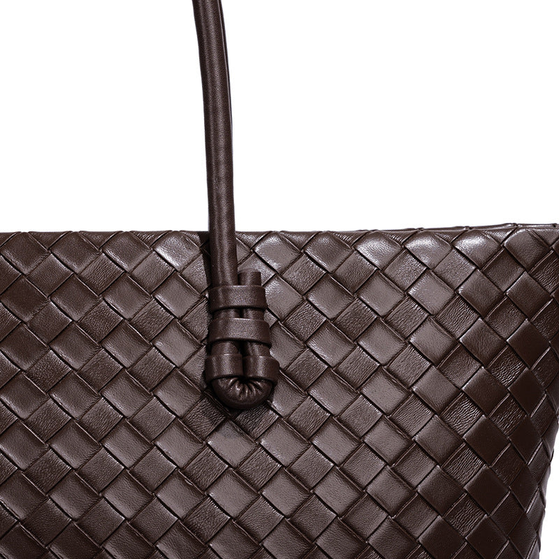 Women's Woven Pattern Fashion Large Capacity Totes Retro Bags