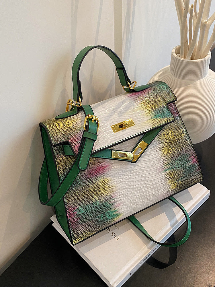 New Women's Retro Snake Pattern Kelly Bags