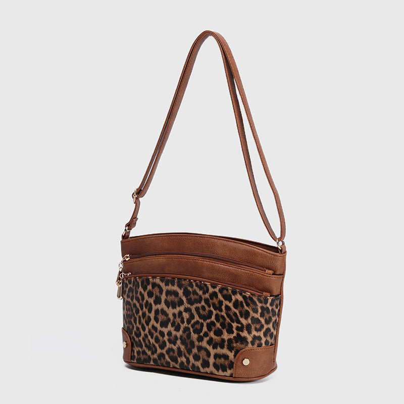 Women's Trendy Leopard Print Western Style High-grade Women's Shoulder Bag