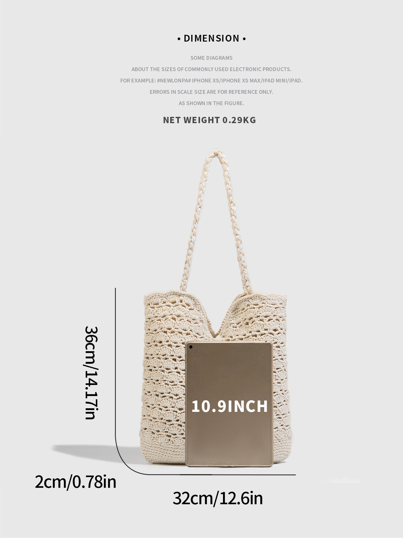 Women's Hand-woven Large Capacity Seaside Vacation Beach Cotton Tote Bag
