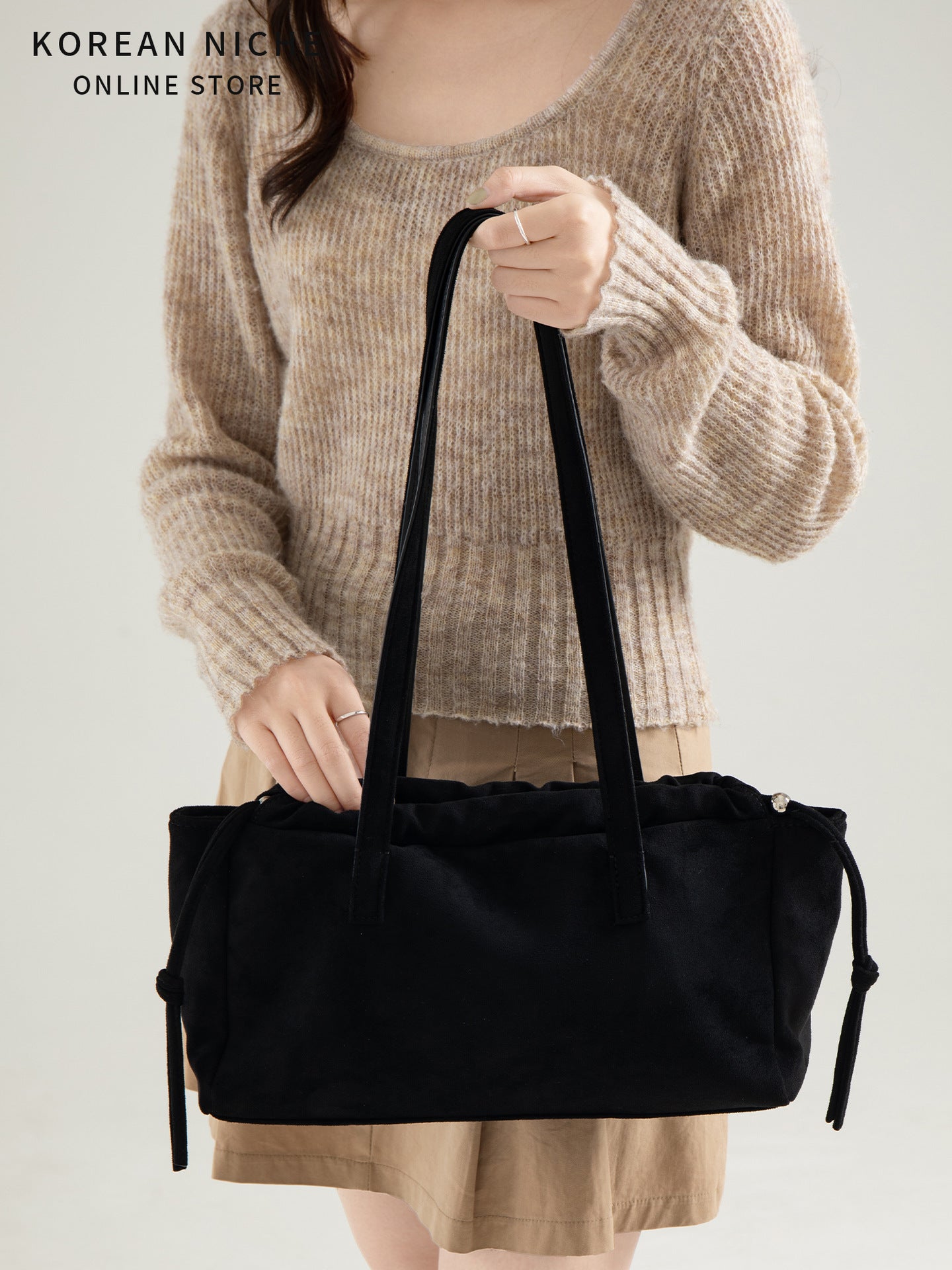 Women's Suede Super Popular Niche Leopard Design Retro Easy Underarm Bag