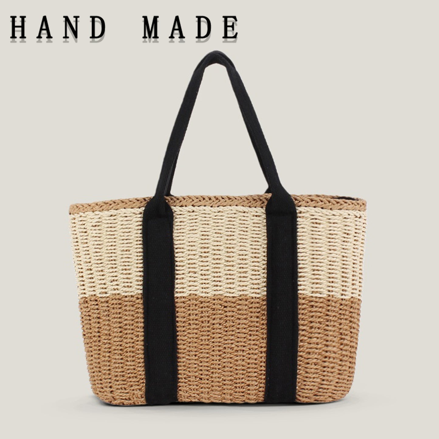 Simple Woven Large Capacity Seaside Vacation Women's Handbag