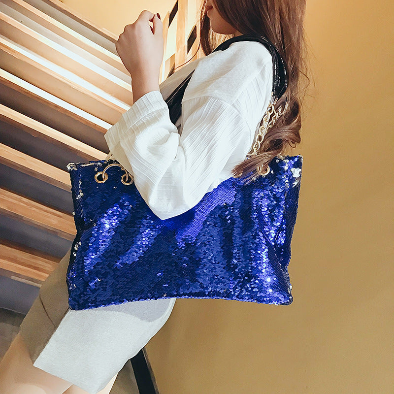 Women's Fashion Color Change Sequins Large Capacity Women's Shoulder Bag