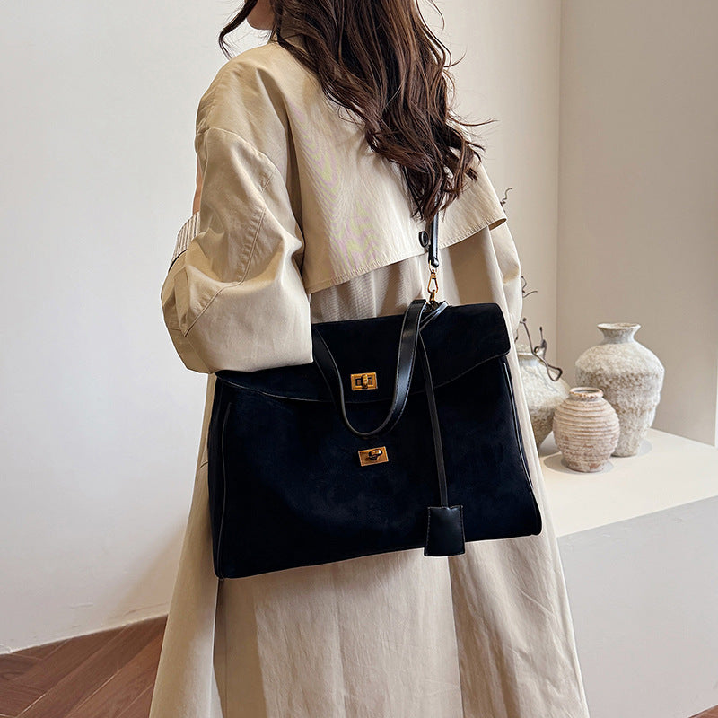 Fashion Women's Suede Commuter Autumn High-grade Tote Bag