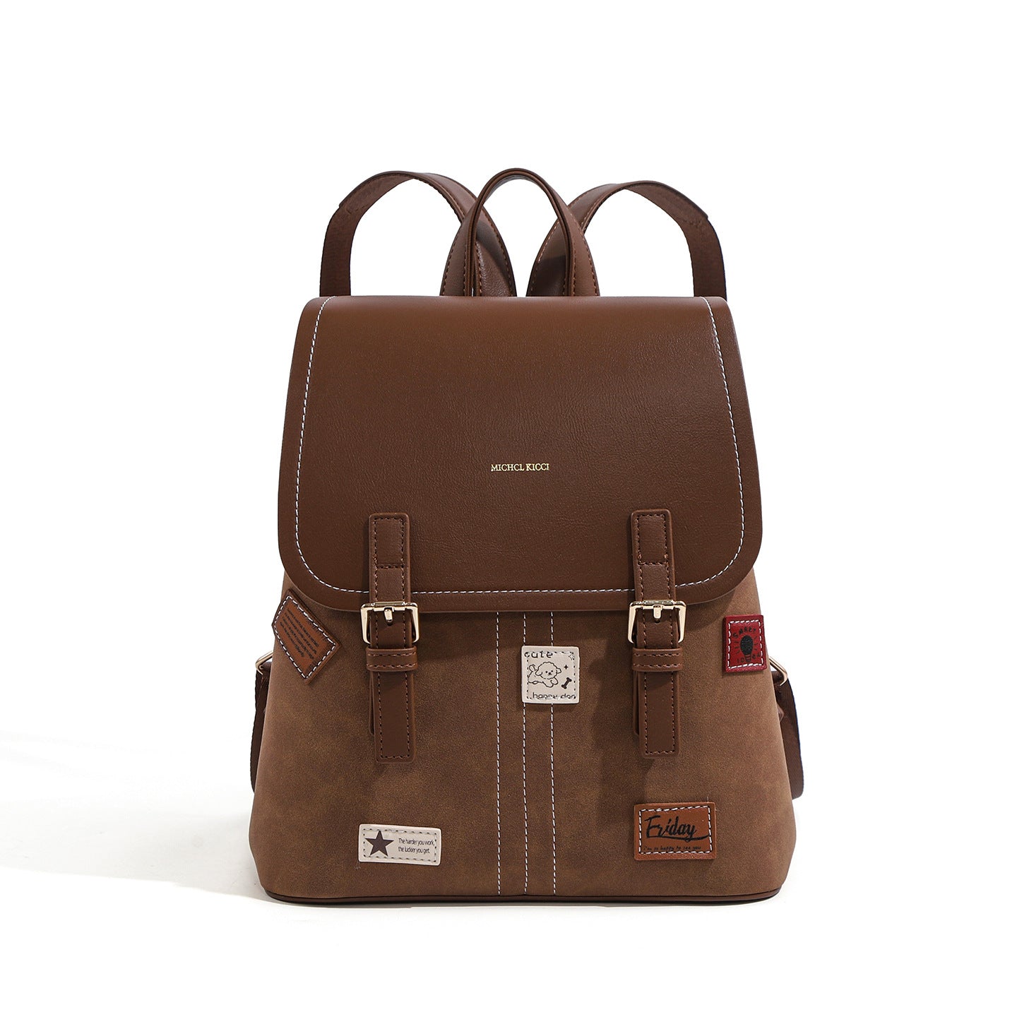 Stylish Mi Frosted Badge Fashion Commuter Women's Backpack