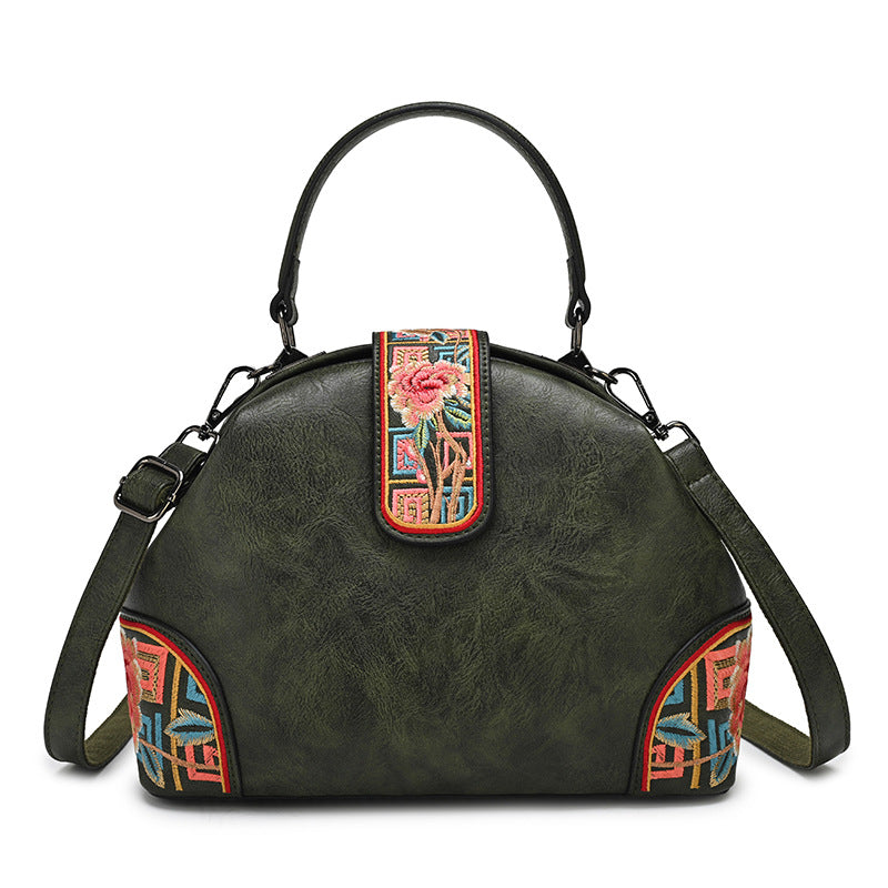 Women's Carving Printed Ethnic Style Large Capacity Retro National Women's Messenger Bag