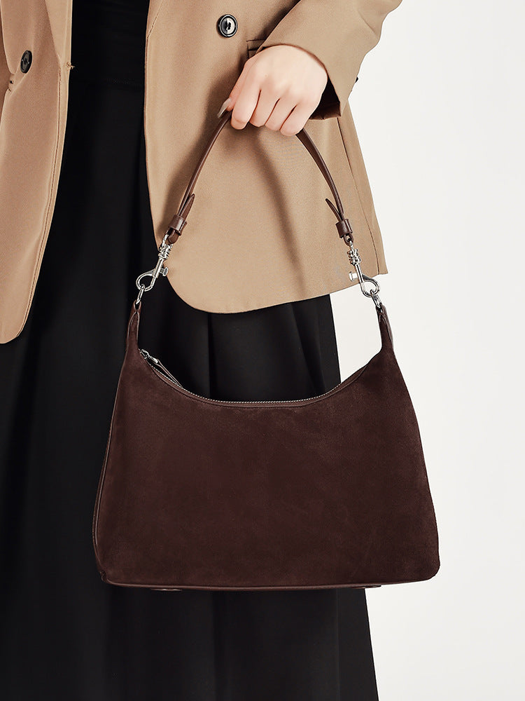 Women's Capacity Totes Leather High-grade Matte Cowhide Simple Commute Women's Shoulder Bag