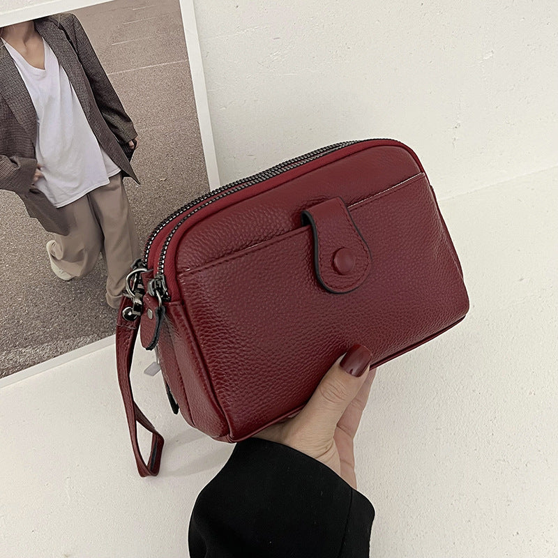 Women's Mini First Layer Cowhide Version Leather Women's Messenger Bag