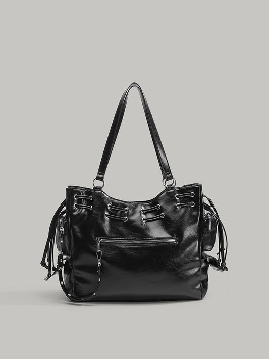 High-grade Rivet Motorcycle Retro Large Capacity Totes Women's Shoulder Bag