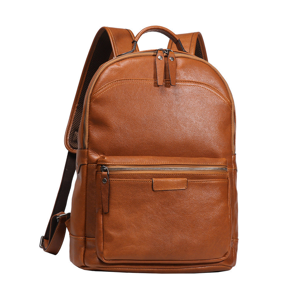 Men's Vintage Leather First Layer Cowhide Business Trip Backpacks