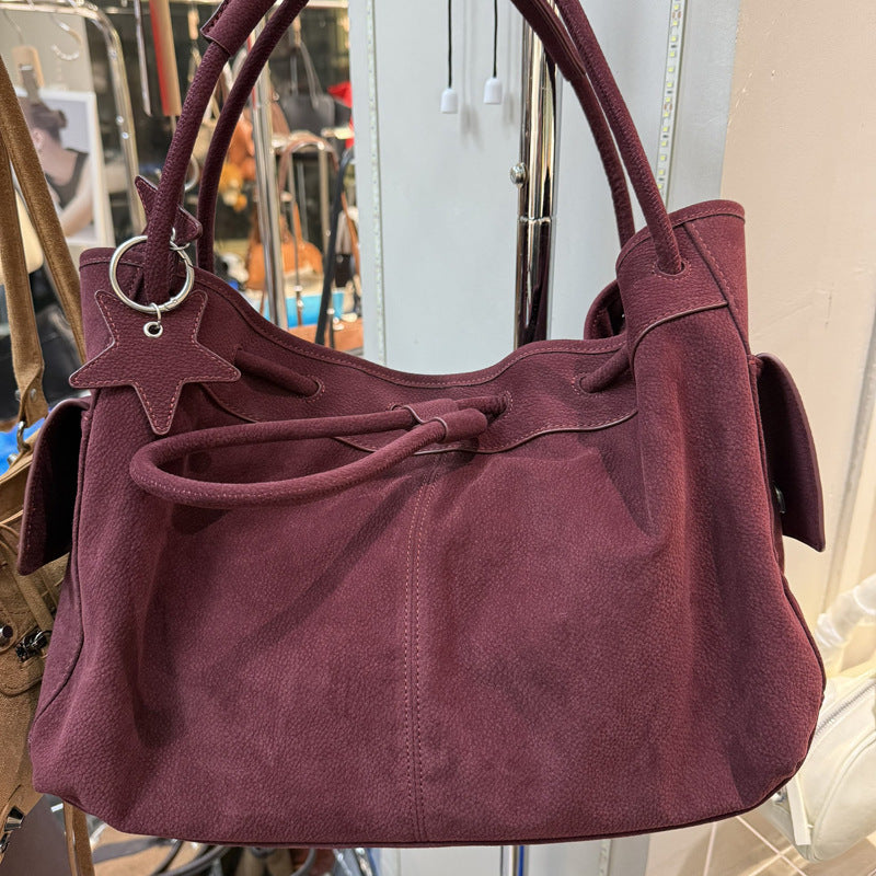 Women's Large Capacity Hand-held Niche High Sense Beam Tote Bag