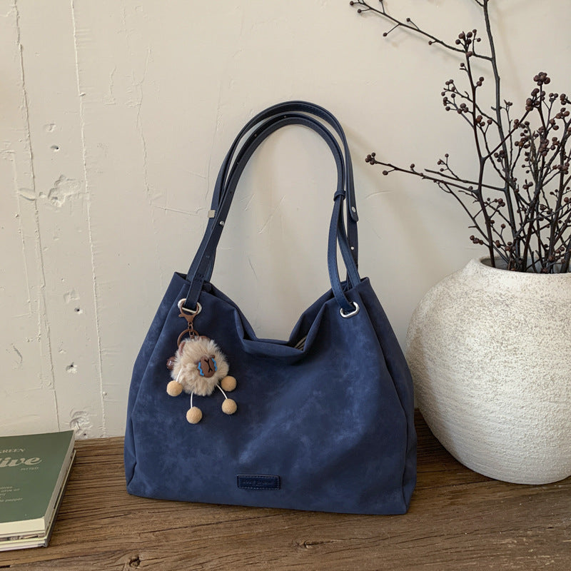 Women's Retro Large Capacity For Versatile Frosted Tote Bags
