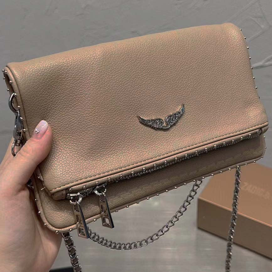 Women's French Fashion Diamond Wings Chain Envelope Shoulder Bags