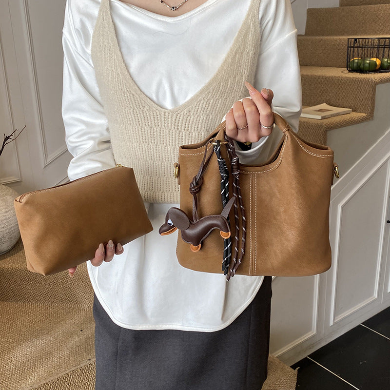 Slouchy Cool Women's Retro Niche High-grade Bucket Bag