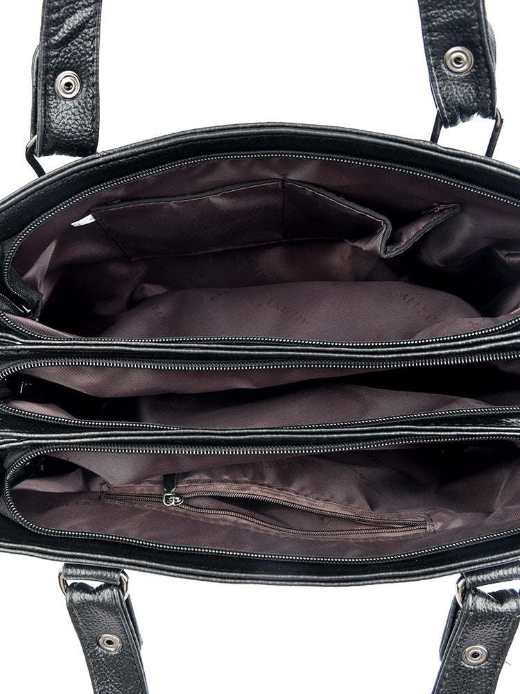 Women's Large Capacity Totes Quality Embroidery Thread Plaid Tote Bag