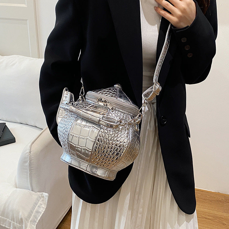 Women's Quirky Ideas Kettle Popular Personalized Stitching Portable Women's Handbag