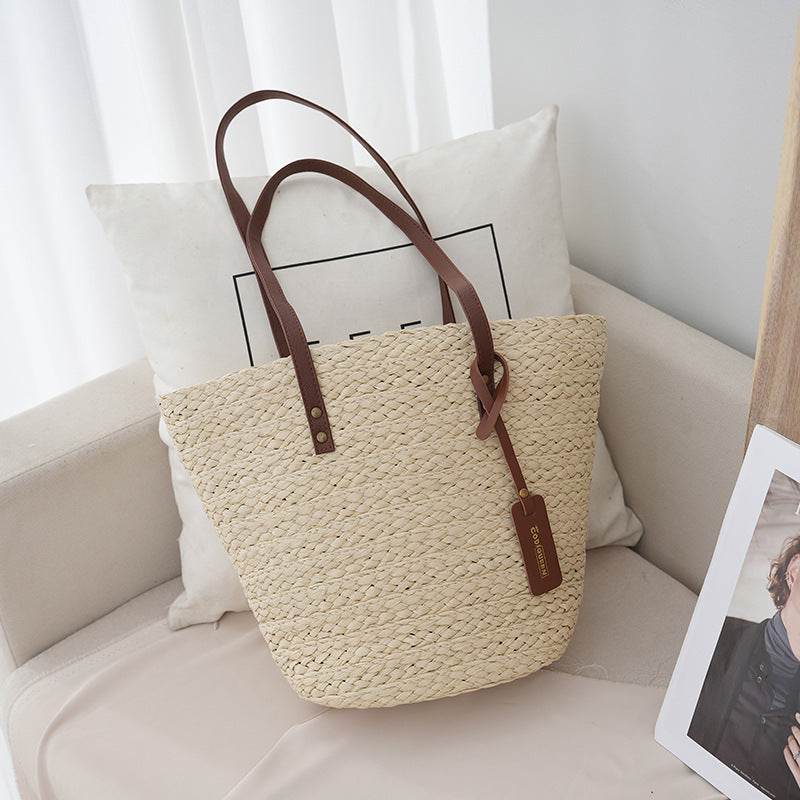 Women's Handmade Paper Summer Beach Versatile Woven Handbags