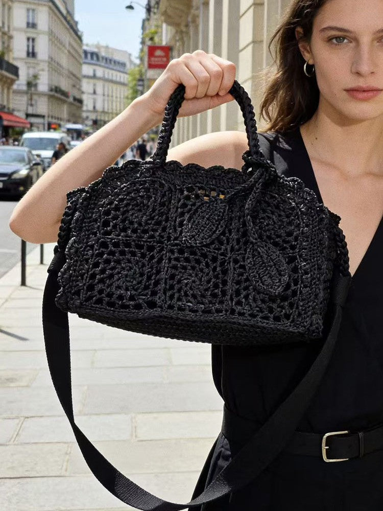 Women's Hand-woven Fashion Crochet Niche Design Beach Women's Shoulder Bag