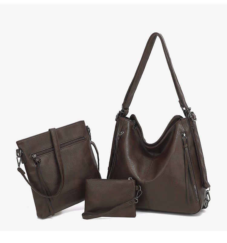 Graceful Fashion Slouchy Women's Retro Three-piece Women's Shoulder Bag