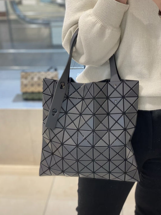Women's Rhombus Seven Cells Matte Metal Color Tote Bag