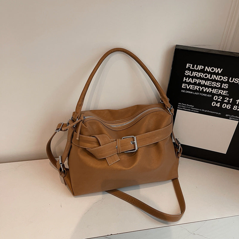 Women's Capacity Retro Commuter Korean Niche Western Women's Shoulder Bag
