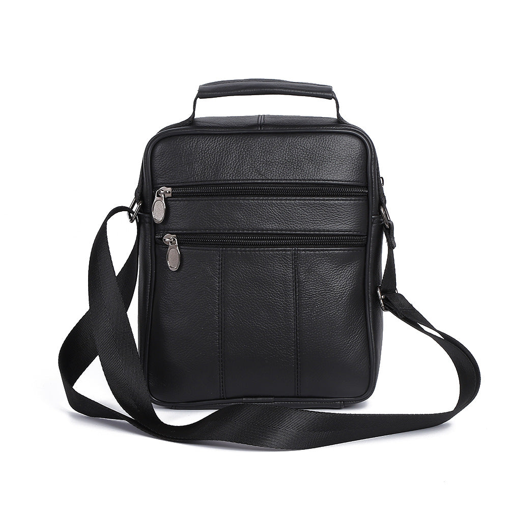 Men's Simple Business Leather First Layer Cowhide Fashion Trendy Men's Messenger Bag