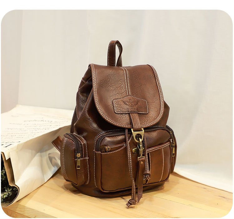 Women's Vintage Classic Fashion Hook Large Capacity Women's Backpack