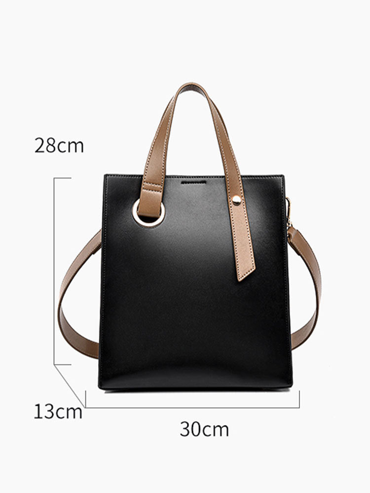 Women's Hand Fashion Simple Contrast Color Commute Women's Handbag