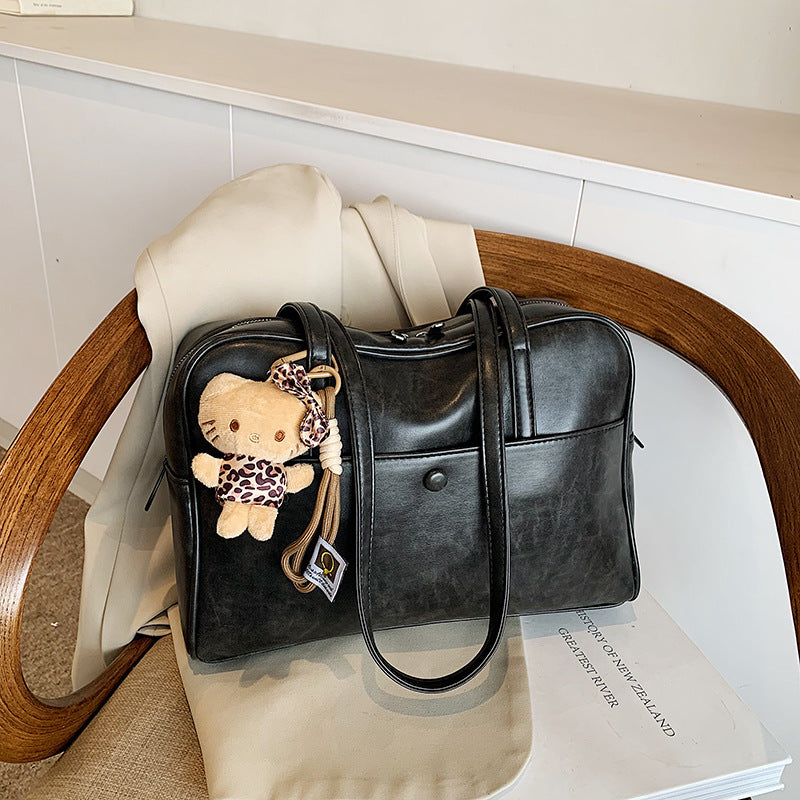 Women's Simple Fashion Popular One Retro Large Capacity Tote Bag