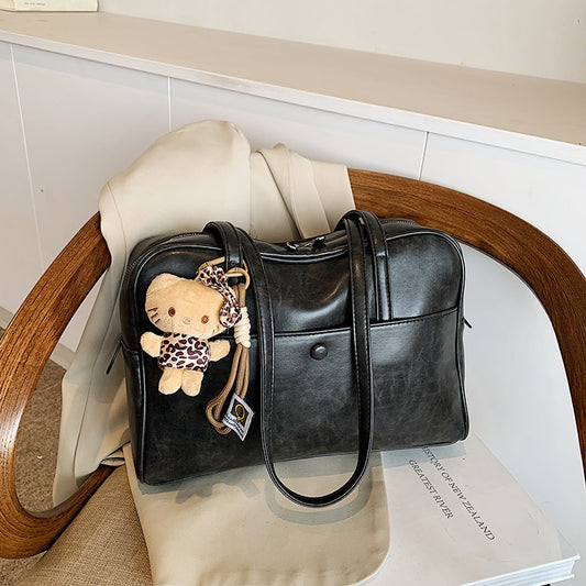 Women's Simple Fashion Popular One Retro Large Capacity Tote Bag