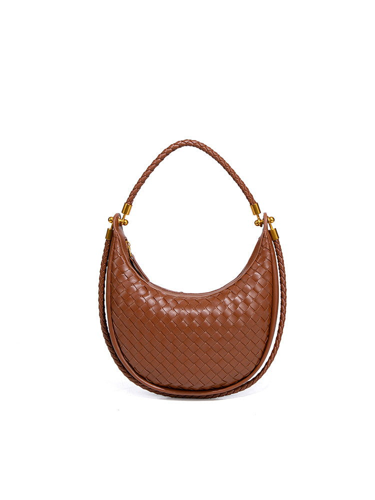 Women's Woven High Sense Selenodont One Retro Fashion Underarm Bag