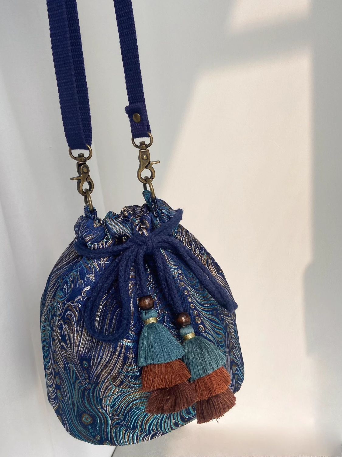 Retro Chinese Style Handmade Large Capacity Cloth Women's Messenger Bag