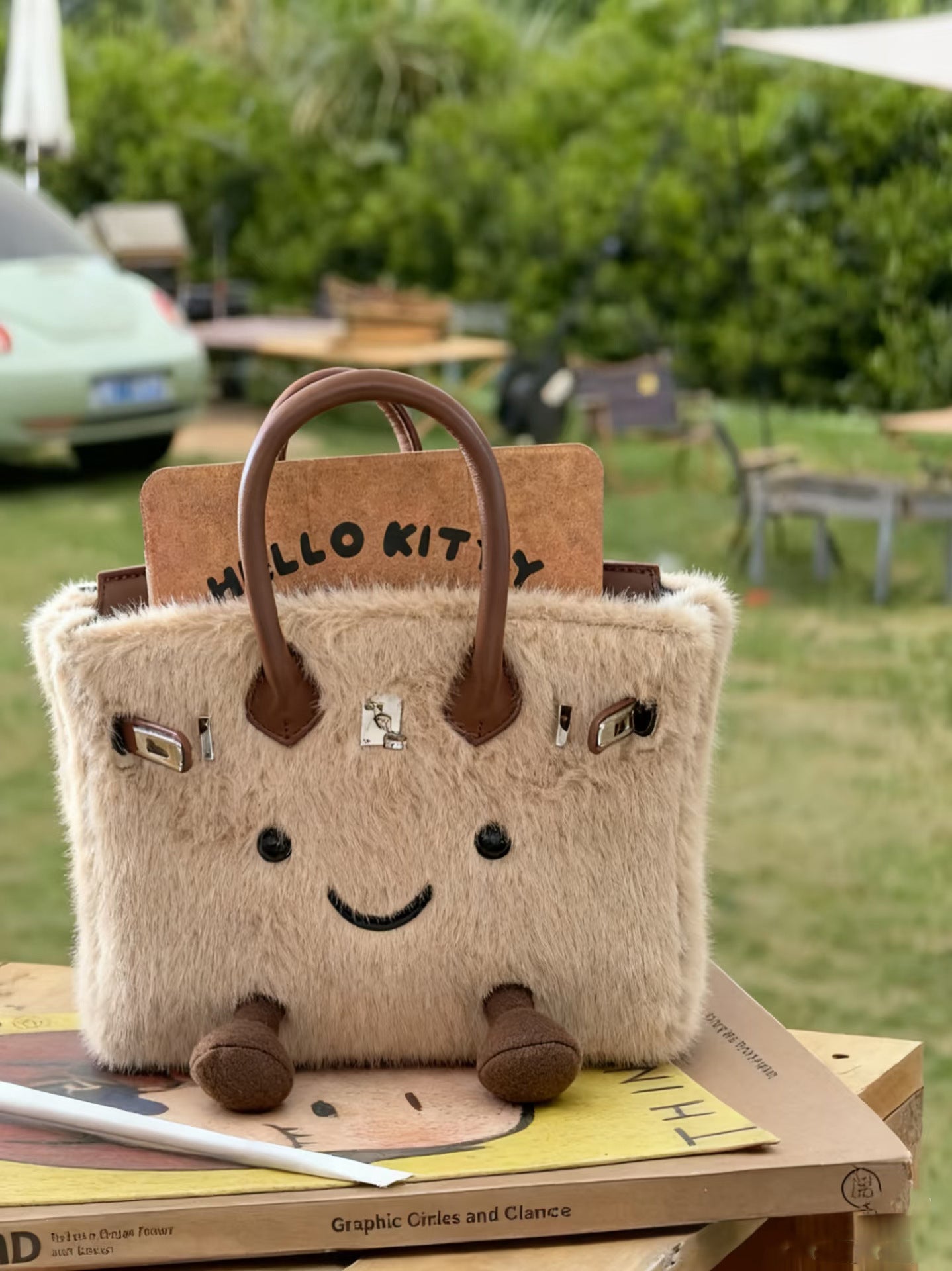 New Women's Plush Elf Portable Kelly Tote Bag
