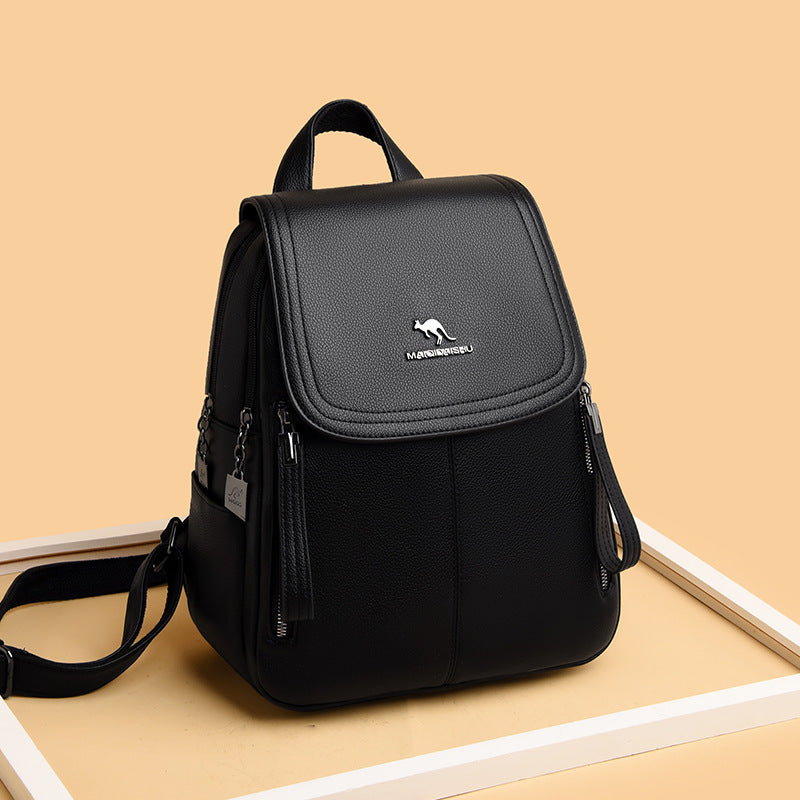Women's Trendy Soft Leather Large Capacity Fashion Women's Backpack