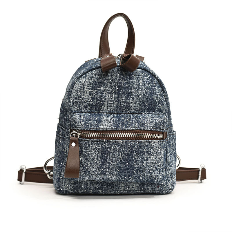 Women's Class Female Korean Fashion Denim Trendy Summer Women's Backpack