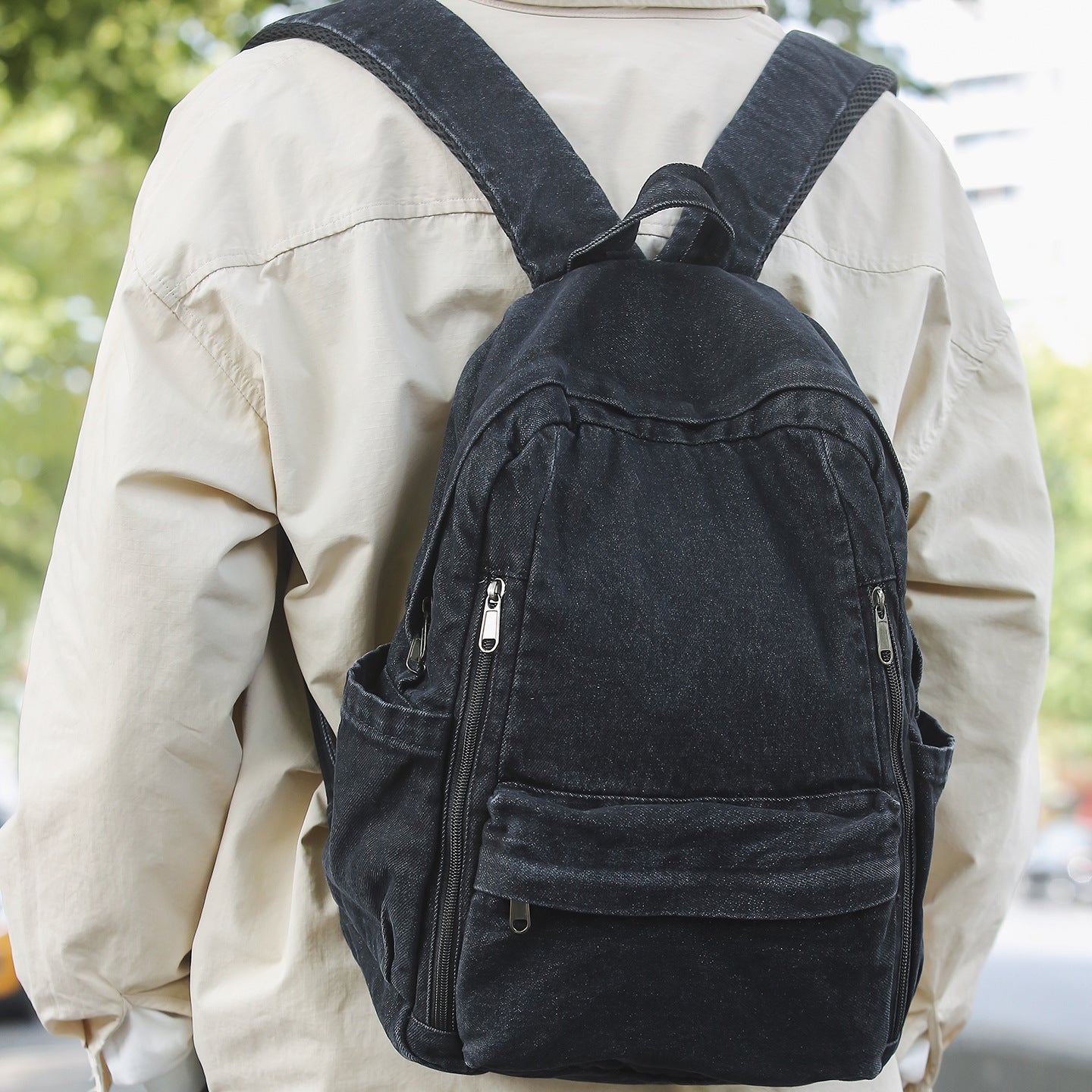 Women's Style Vintage Denim Canvas Early High Leisure Backpack