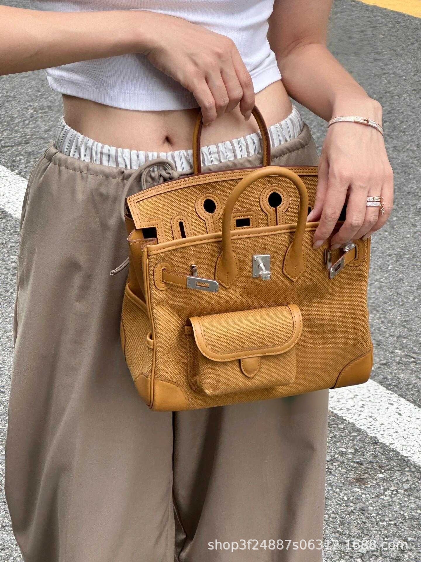 Canvas Top Layer Cowhide Advanced Fashion Bags