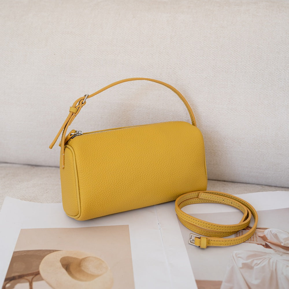 Women's Top Layer Cowhide Pen Fashion Leather Women's Handbag
